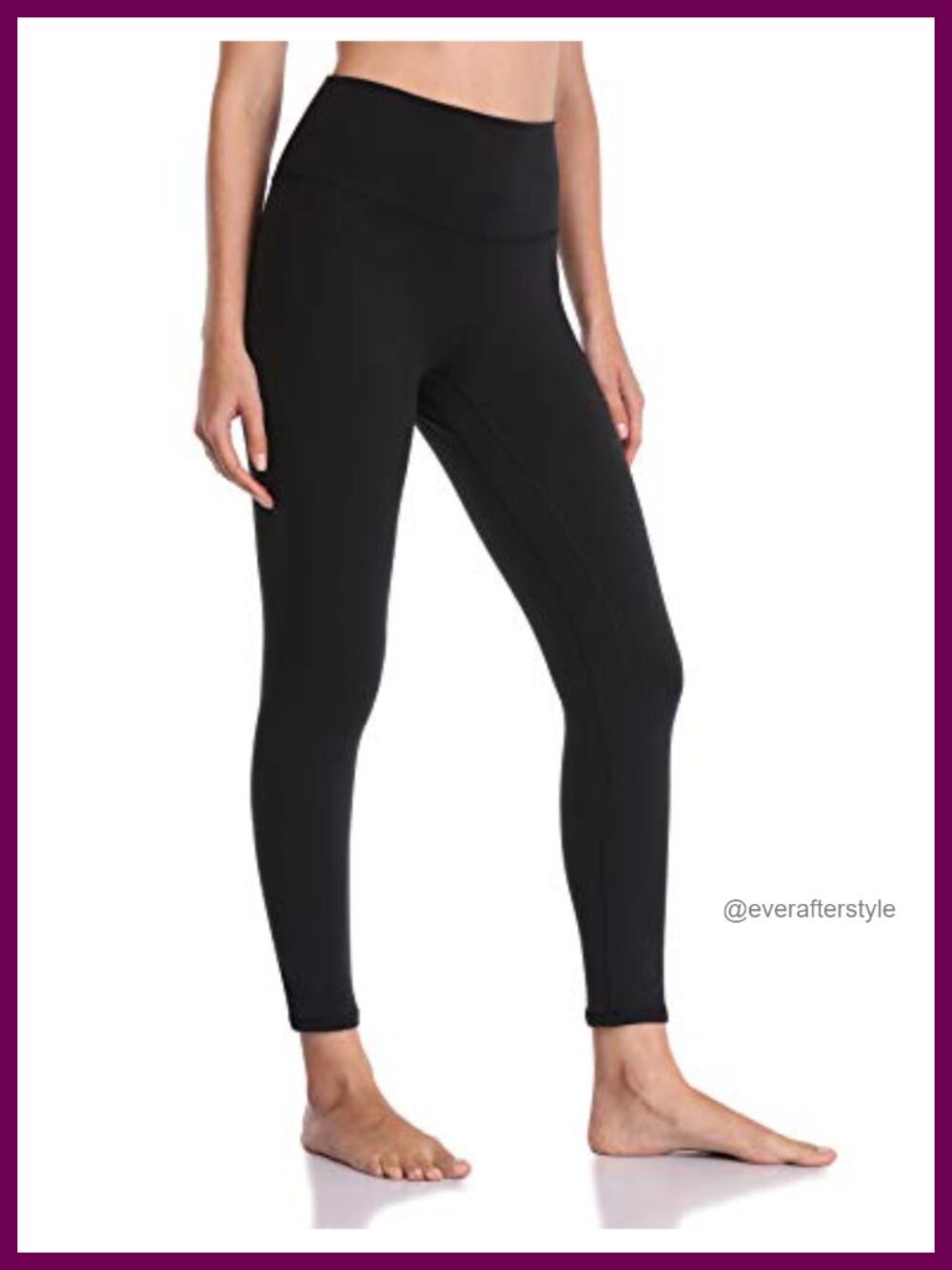 High Waisted Yoga Leggings 25" Inseam 4-Way Stretch